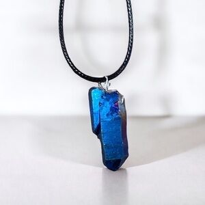 Angel Aura Quartz Pendant Necklace with Activated REIKI Energy